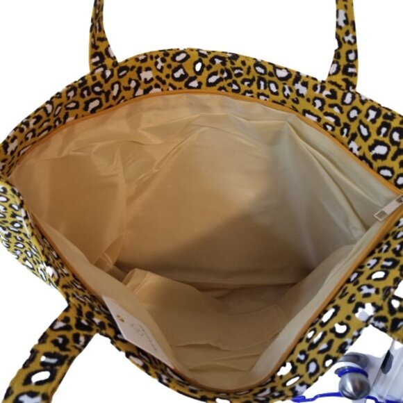 Jute Tote Large Bag Leopard Print 🐆NWT - Picture 4 of 6